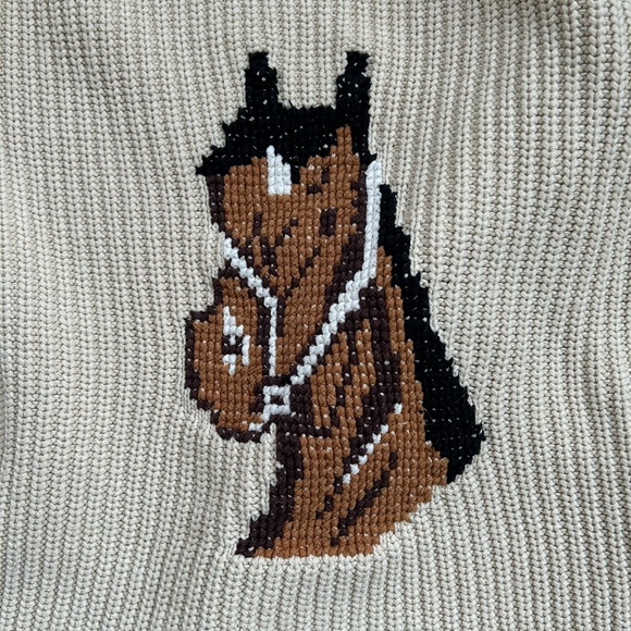 The Great Lodge Horse Cardigan Size 3 Large - Picture 7 of 10